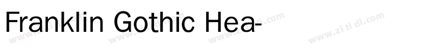 Franklin Gothic Hea字体转换